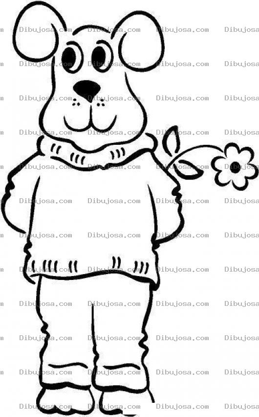 Dibujo para colorear Perro Enamorado Para Pintar Y Colorear