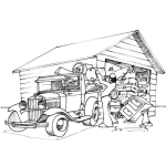Dibujo para colorear Venta De Garage Para Pintar Y Colorear Dibujo De Una Bodega Llena De Chunches Chivas Y Cachibaches Para Pintar Y Colorear