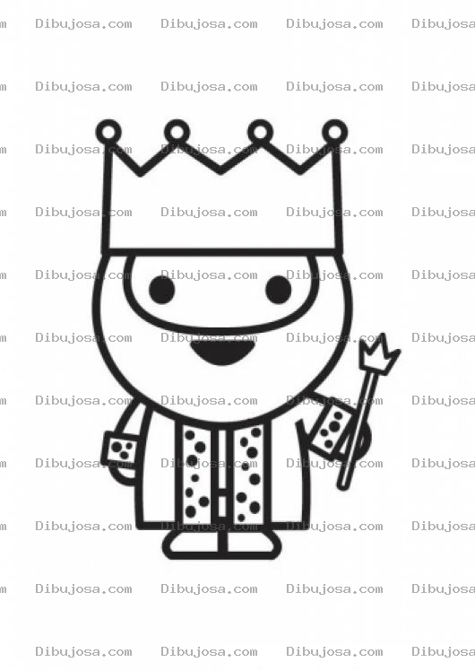 Dibujo para colorear Dibujo De Reisito Para Pintar Y Colorear A Un Reysito Chiquitito