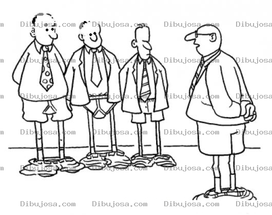 Dibujo para colorear Pantalones Caidos Dibujos De Jefe Y Empleados En Boxerscon Los Pantalones Caidos Para Pintar Y Colorear