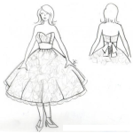 Dibujo para colorear Dibujo De Vestido De Quinceanera Para Pintar Y Colorear Vestido De 15 Anos