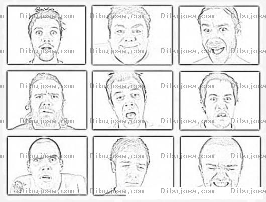 Dibujo para colorear Solomuladas Dibujo De Los Actores De Jackass Expertos En Solo Muladas Para Pintar Y Colorear A La Gente De Jack Ass