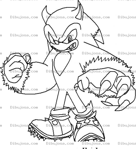 Dibujo para colorear Sonic Con Anabolicos Para Pintar Y Colorear