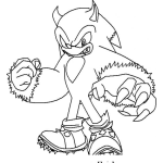 Dibujo para colorear Sonic Con Anabolicos Para Pintar Y Colorear
