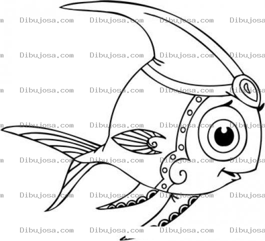 Dibujo para colorear Robot Pescadito Para Pintar Y Colorear Dibujo De Pescadito Robot