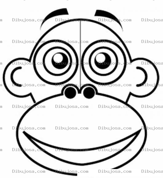 Dibujo para colorear Mascara De Mono Para Imprimir Recortar Y Colorear