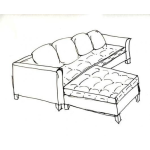 Dibujo para colorear Sofal Sofa Ele Dibujo De Sofa En L Esquinero Para Pintar Y Colorear Sillon De Esquina