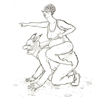 Dibujo para colorear Esposo Caballo Dibujo De Mujer Sobre Su Marido Para Pintar Y Colorear Esposo Dominado Por Su Esposa