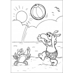 Dibujo para colorear Dibujo De Gonzo En La Playa Para Pintar Y Colorear