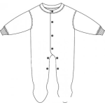 Dibujo para colorear Mameluco De Bebe Para Pintar Y Colorear