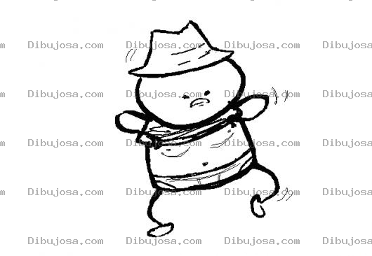 Dibujo para colorear Dibujo De Pollito Stripper Para Pintar Y Colorear