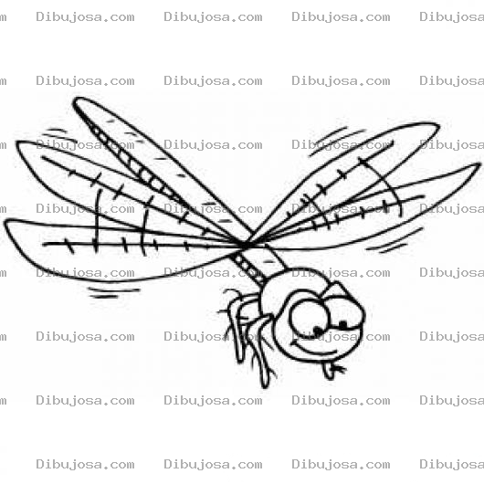 Dibujo para colorear Dibujo De Libelula Para Pintar Y Colorear