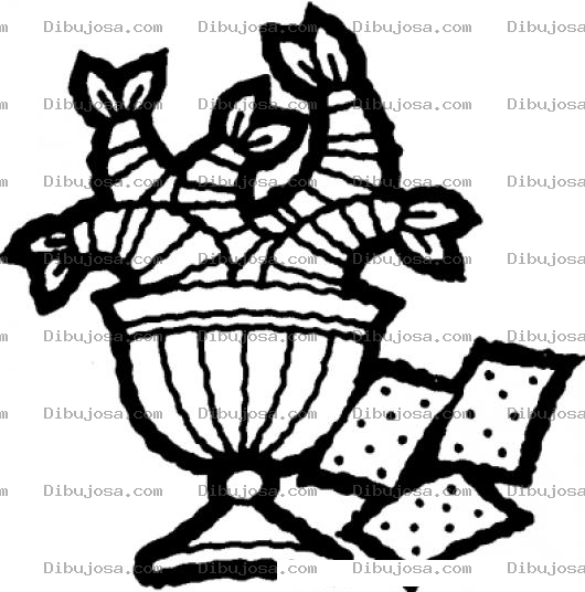 Dibujo para colorear Coctel De Camarones Con Galletas Soda Para Pintar Y Colorear Cocktel De Camaron
