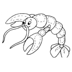 Dibujo para colorear Dibujo De Angostino Con Tenazas Para Pintar Y Colorear