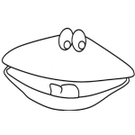 Dibujo para colorear Dibujo De Almeja Para Pintar Y Colorear