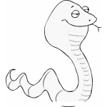 Dibujo para colorear Dibujo De Serpiente Cabezona Para Pintar Y Colorear
