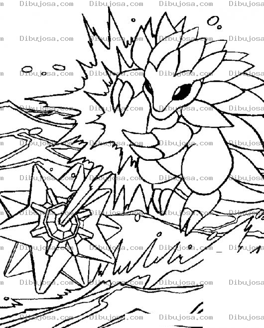 Dibujo para colorear Puerco Espin De Picachu Para Pintar Y Colorear