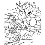 Dibujo para colorear Puerco Espin De Picachu Para Pintar Y Colorear