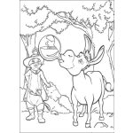 Dibujo para colorear Colorear al burro de Shrek bebiendo posima