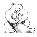 Dibujo para colorear Dibujo De Oso Ahorcando A Una Morsa Para Pintar Y Colorear Oso Experto En Mma