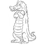 Dibujo para colorear Dibujo De Lagarto Enojado Para Pintar Y Colorear