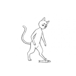Dibujo para colorear Dibujo Del Gato Que Encontro Un Pescado Para Pintar Y Colorear