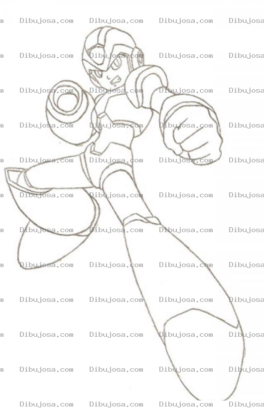 Dibujo para colorear Mega Man Dibujo De Megaman Para Pintar Y Colorear