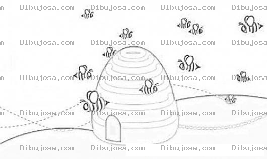 Dibujo para colorear Nido De Abejas Para Pintar Y Colorear