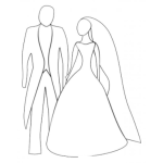 Dibujo para colorear Dibujo De Una Boda Para Pintar Y Colorear