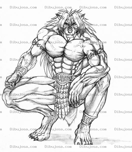 Dibujo para colorear Dibujo De Moustruo Musculos Para Pintar Y Colorear