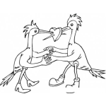 Dibujo para colorear Dibujo De Pajaros Enamorados Para Pintar Y Colorear