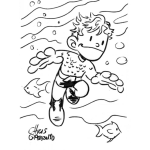Dibujo para colorear Acuamansito Dibujo Del Hijo De Acuaman Para Pintar Y Colorear A Acuakid