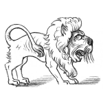 Dibujo para colorear Dibujo De Leon Miedoso Para Pintar Y Colorear