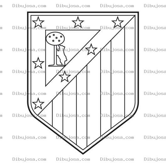Dibujo para colorear Colorear logo del atletico de Madrid
