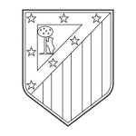 Dibujo para colorear Colorear logo del atletico de Madrid