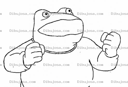 Dibujo para colorear Dibujo De Sapo Peleonero Para Pintar Y Colorear Sapo Bueno Para Los Cuentasos Sapo Retador