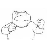 Dibujo para colorear Dibujo De Sapo Peleonero Para Pintar Y Colorear Sapo Bueno Para Los Cuentasos Sapo Retador
