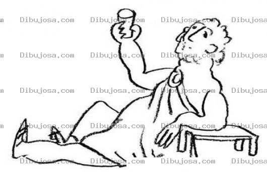 Dibujo para colorear Sabio Alcoholico Para Pintar Y Colorear
