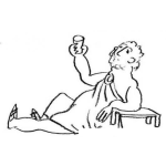 Dibujo para colorear Sabio Alcoholico Para Pintar Y Colorear
