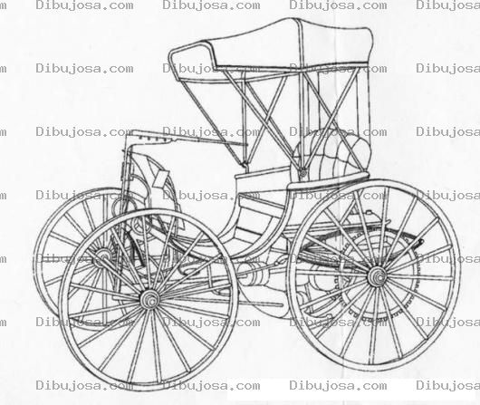 Dibujo para colorear Dibujo Un Carro De Los Primeros Carros Para Pintar Y Colorear