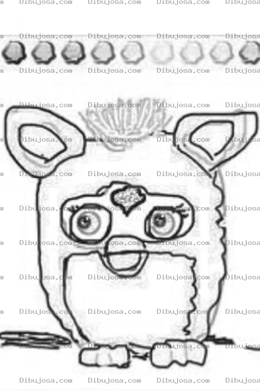 Dibujo para colorear Furby 2012 Edition Dibujo De La Mascota Furby De Hasbro Para Pintar Y Colorear Furby2012edition