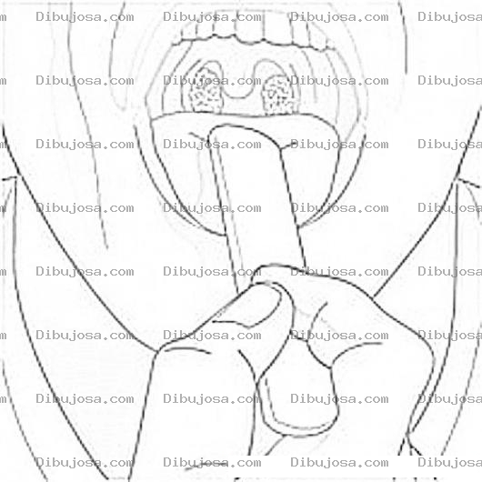 Dibujo para colorear Amigdalitis Dibujo De Amigdalas Inflamadas Para Pintar Y Colorear