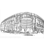 Dibujo para colorear Colorear Estadio Santiago Bernanbeu de Espana