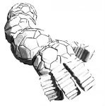 Dibujo para colorear El Brazo De La Mole Dibujo Del Brazo De Piedra De La Model De Los 4 Fantasticos Para Pintar Y Colorear