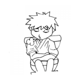 Dibujo para colorear Dibujo De Chino Haciendo Popo Para Pintar Y Colorear