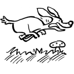 Dibujo para colorear Dibujo De Perro Veloz Para Pinta Y Colorear A Un Perrito Corriendo Con Mucha Velocidad