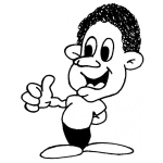 Dibujo para colorear Dibujo De Un Negrito Buena Onda Para Pintar Y Colorear Nino Negrito