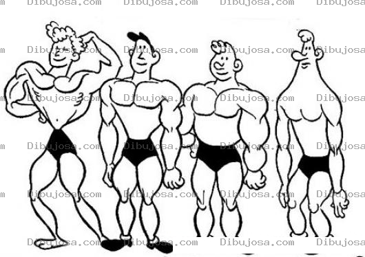 Dibujo para colorear Concurso De Fisiculturismo Dibujo De Concursantes Fisicoculturistas Para Pintar Y Colorear Mister Olympia