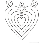 Dibujo para colorear Colorear corazon para papa