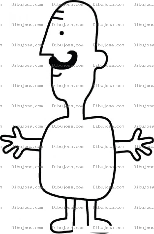 Dibujo para colorear Colorear Hombre Con Bigote